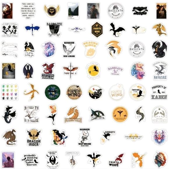 Rebecca Yarros Fourth Wing Empyrean Stickers - Picture 5 of 5